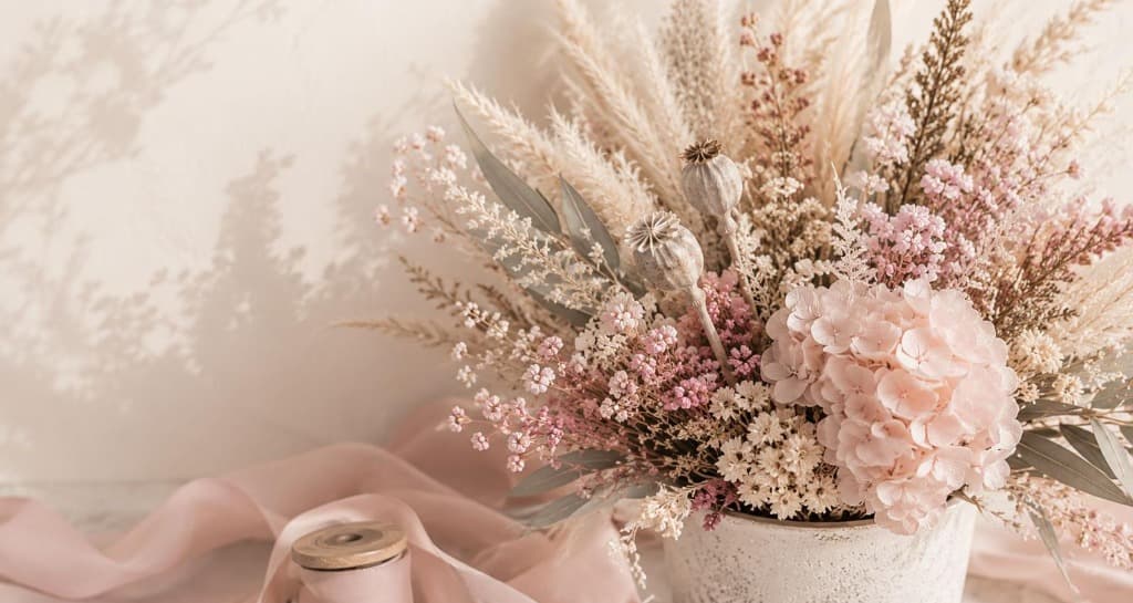 Bouquet de fleurs en gros plan