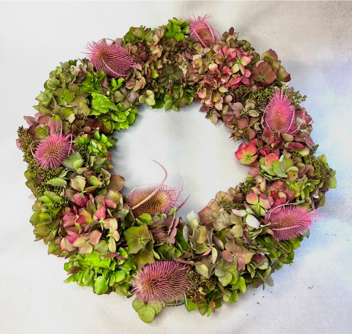 Couronne fleurie colorée