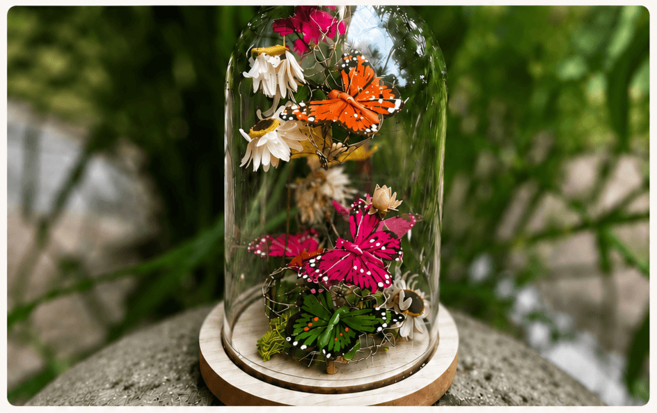 Atelier Cloche Papillon & Fleurs Séchées